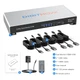 KVM-перемикач DIGITNOW! HDMI для 2 ПК и 2 мониторов (Dual Monitor Extended, 4K@60 Гц RGB 4:4:4, USB Hub, аудио, IR-пульт, Hotkey) - изображение 8
