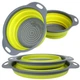 Дуршлаг силиконовый складной большой и маленький Collapsible filter baskets диаметром 20 см - изображение 5