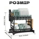 Двухуровневая cушилка для посуды на кухню с отводом для воды - изображение 8