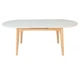 Раскладной обеденный стол ALBERTO CERAMIC 160(200) × 90, бежевый матовый / дерево Intarsio - изображение 4