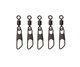 Фідерна застібка з вертлюгом Flagman Feeder Snap Link Swivels M 5шт (FSLSM) - зображення 2