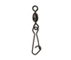 Фидерная застежка с вертлюгом Flagman Feeder Hooked Snap Link Swivels L 5шт (FHSLSL) - изображение 1