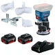 Акумуляторний фрезер Bosch GKF 18V-8 Professional 2 акб 4.0 Ah, з/П (06016C2000+1600A019S0) - зображення 1
