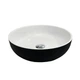 Умивальник накладна чаша Adamant Sunline New Black-White glossy d395x130мм 39,5 см - зображення 1