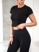 Жіночі лосини зі штрипкою легінси утягуючі весна-літо TMV Nylon Fit Чорний XS - зображення 2
