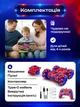 Машинка на радиоуправлении радиоуправляемая игрушка перевертыш вездеход внедорожник двусторонняя полноприводная аккумуляторная на пульте управления жестами LED подсветка вращение 360° USB Type-C дрифт машина по бездорожью подарок для детей мальчиков детям - изображение 6