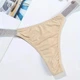 Трусики жіночі стрінги з широкою блискучою резинкою Honey Fashion Accessories L/XL бежевий (2-109) - изображение 2