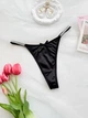 Жіночі трусики стрінги з блискучими лямками Honey Fashion Accessories M/L чорний (2-111) - зображення 1