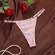 Жіночі трусики стрінги з регуляторами та бантиком Honey Fashion Accessories S/M рожевий (2-113) - изображение 1