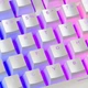 Набір напів прозорих кейкапів PBT / 97 клавіш / OEM профіль / White - зображення 1
