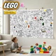 Велика дитяча розмальовка “LEGO” | Постер для розфарбовування з лего-персонажами 90*130см - зображення 1