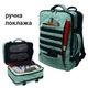 Рюкзак зелений DERBY CabinPack-40 з кишенею для ноутбука до 17,3" відділ для одягу об'єм 26-40 літрів 50 40 20 ручна поклажа в літак дорожній для подорожей 40 30 20 - зображення 1