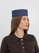 Шляпа таблетка в горох коттоновая D.Hats цвет синий - изображение 1