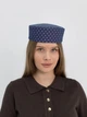 Шляпа таблетка в горох коттоновая D.Hats цвет синий - изображение 2