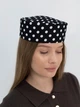 Шляпа таблетка коттоновая в горох D.Hats цвет чёрный - изображение 1