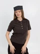 Шляпа таблетка коттоновая в горох D.Hats цвет чёрный - изображение 4