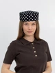 Шляпа таблетка коттоновая в горох D.Hats цвет чёрный - изображение 5