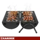 Гриль туристический угольный Kaminer 27322 компактный BBQ с крышкой, 2 решетками и термометром для пикника и дачи - изображение 10