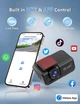CHORTAU відеореєстратор автомобільний передня задня 4K + 1080p, WiFi, 3-дюймовий LCD, 64GB SD, керування через - изображение 1