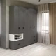 Шафа розпашна для одягу Metkas Home A002R 1000х420х2300 ЛДСП Кашемір-Дуб Артизан (MA002RKDA) - изображение 5