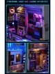 Румбокс конструктор 3D Book Nook «Киберпанк» с LED подсветкой, DIY набор (18,7×15×10 см) (10785) - изображение 10
