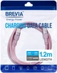 Кабель Brevia Type-C to Type-C 60W 1.2 м Pink ZIP (52120PCCZ1) - изображение 4