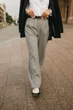 Жіночі широкі кашемірові брюки з високою талією Basic Seventeen L-XL Сірий (2000000178349) - изображение 3
