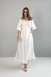 Жіноча довга сукня з розрізом Nenka XL Молочний (nenka3476-XL) - зображення 2