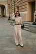 Жіночі широкі кашемірові брюки з високою талією Basic Seventeen L-XL Капучино (2000000178325) - зображення 4