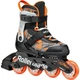 Раздвижные детские ролики Rollerblade Microblade SL размер 33-36,5 черно-оранжевые (6598-11971) - изображение 1