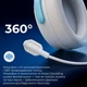 Геймерские наушники накладные беспроводные GamePro Asgard Freya Pro Wireless White/Blue (HSW201WB), Bluetooth, до 75 часов работы, с микрофоном, бело-синие - изображение 5
