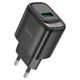 Сетевое зарядное устройство Hoco C140A Smart QC3.0 18W USB-A Черный - изображение 1