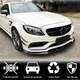 Передний спойлер Lip V3 для SD C63 AMG 2015-2019 Карбон для Mercedes C-сlass W205 - изображение 3