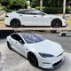 Накладки на пороги (2021-2026, Карбон) для Tesla Model S 2012– гг - изображение 2