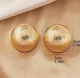 Жіночі сережки "Півсфери" 3 см jewelry Золотисті - зображення 6