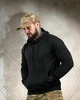 Чоловіче худі Trenash Black мілітарі двонитка з принтом DTF вільний крій ний капюшон M - зображення 2