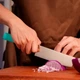 Ніж кухонний Butterfork Nakiri AR-RPM9 ABS Turquoise Green - зображення 5