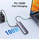 Хаб USB-C 7-в-1 UGREEN CM195 з HDMI 4K та Power Delivery 100Вт сірий - зображення 3