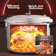 Скороварка SUPOR Good Helper з алюмінієвого сплаву, 6 л, з кошиком для приготування на пару, діаметр 22 см, для газової плити, модель YL229H2 - зображення 3