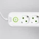 Сетевой фильтр удлинитель 5 метров на 4 розетки 3 USB 1 Type-C и кнопкой отключения переноска с заземлением и защитой от перегрузки для дома офиса зарядки бытовой техники телефона гаджетов Белый - изображение 4