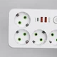 Мережевий фільтр подовжувач 5 метрів на 4 розетки 2 USB 1 Type-C та кнопкою відключення переноска із заземленням та захистом від перевантаження для дому офісу побутової техніки зарядки телефону гаджетів Білий - зображення 3