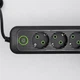 Мережевий фільтр подовжувач 5 метрів на 5 розетки 3 USB 1 Type-C та кнопкою відключення переноска із заземленням та захистом від перевантаження для дому офісу побутової техніки зарядки телефону гаджетів Чорний - зображення 5