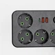 Сетевой фильтр удлинитель 3 метра на 4 розетки 2 USB 1 Type-C и кнопкой отключения переноска с заземлением и защитой от перегрузки для дома офиса бытовой техники зарядки телефона гаджетов Черный - изображение 4