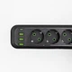 Сетевой фильтр удлинитель 5 метров на 4 розетки 3 USB 1 Type-C и кнопкой отключения переноска с заземлением и защитой от перегрузки для дома офиса бытовой техники зарядки телефона гаджетов Черный - изображение 3
