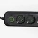 Сетевой фильтр удлинитель 5 метров на 4 розетки 3 USB 1 Type-C и кнопкой отключения переноска с заземлением и защитой от перегрузки для дома офиса бытовой техники зарядки телефона гаджетов Черный - изображение 4