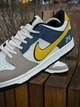 Кросівки Nike SB Dunk Low шкіра/замша демісезонні білий з синім та жовтим 41 (26см) ST-1068-5 - изображение 6
