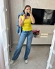 Жіночий базовий топ з полікотону жовтий ONE SIZE ST1147 - изображение 2
