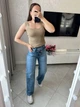 Жіночий базовий топ з полікотону бежевий ONE SIZE ST1147 - изображение 2