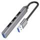 Переходник HOCO HB26 4in1 (USB to USB3.0+USB2.0*3) (Metal gray) (166524) - изображение 1