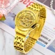 Наручний годинник Winner 8222 Gold Steel з феніксом декоративний - зображення 4
